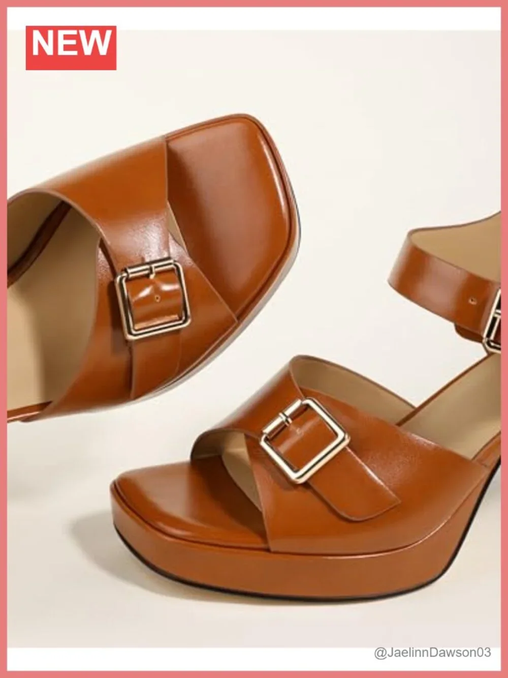 Chunky Heel Platform Sandals Open Toe Ankle Strap Block Heels Wedding Party